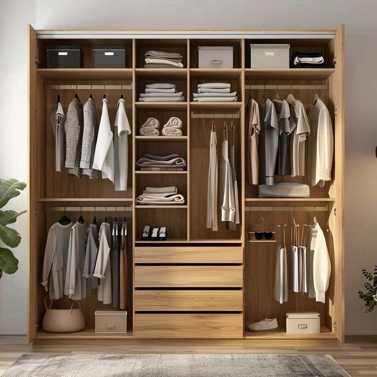 قیمت طراحی داخل کمد مدرن